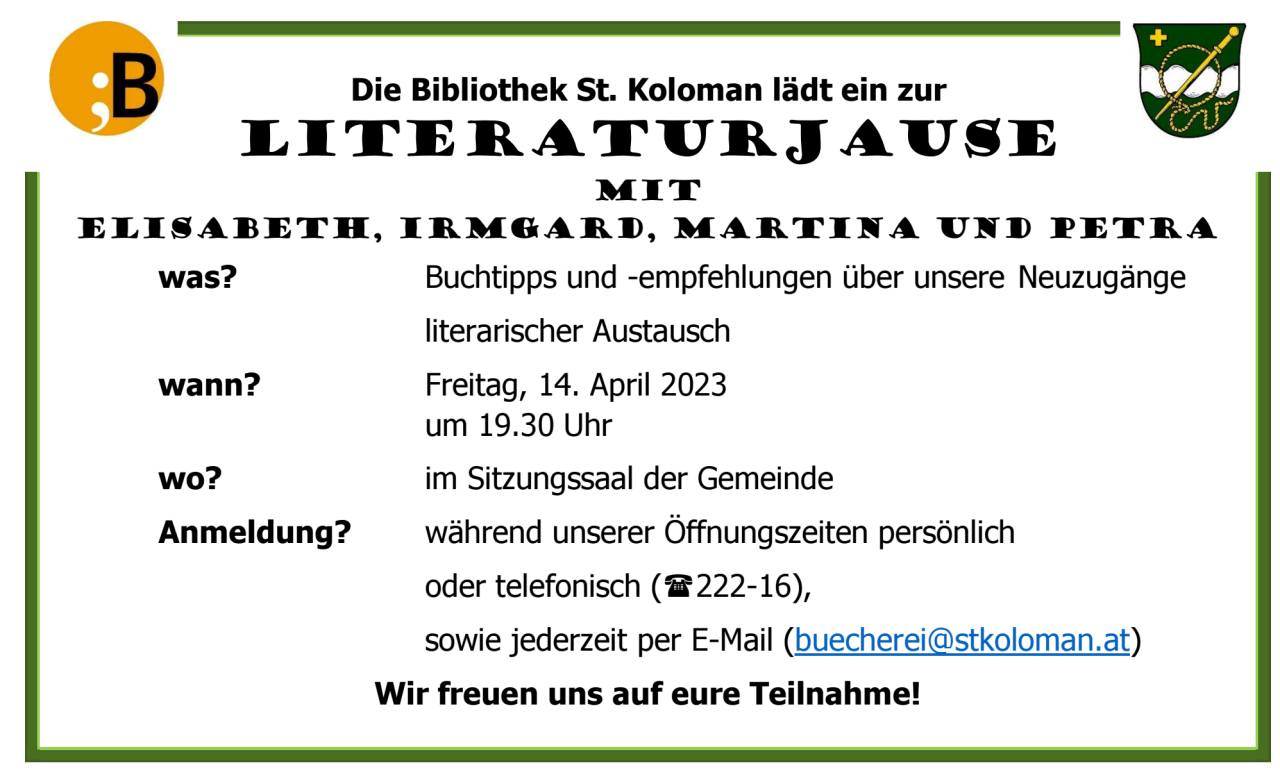 Literaturjause April 2023